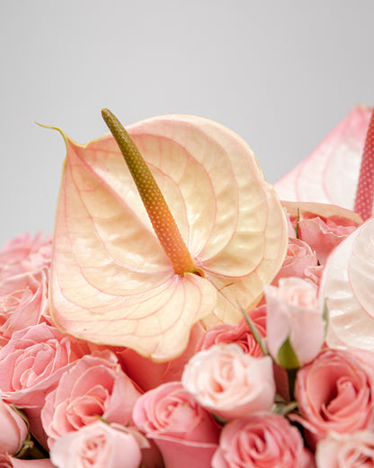 Abanico Rosas y Anturios